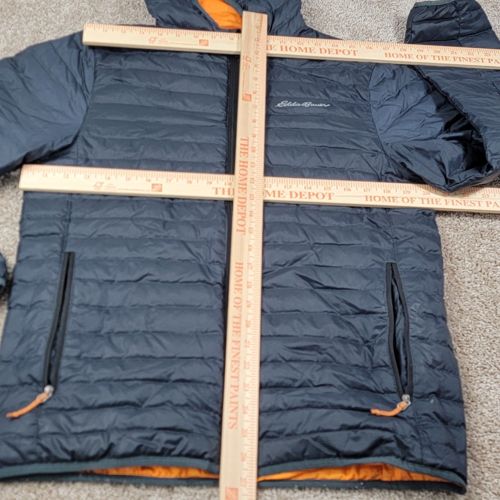 Eddie Bauer Mens EB700 Down Hooded Puffer Jacket Gray Orange Size Small EB 700 - Picture 4 of 7